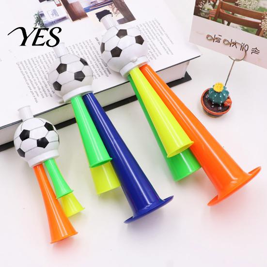 Stadium Horn Toy 2Pcs Soccer Cheering Horn, 3 Tone Sports Fan Noise Maker, Handheld Football Trumpet for Game Day, Party Accessory Outdoor