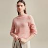 Women's Cashmere Half-Turtleneck Cable Knit Sweater