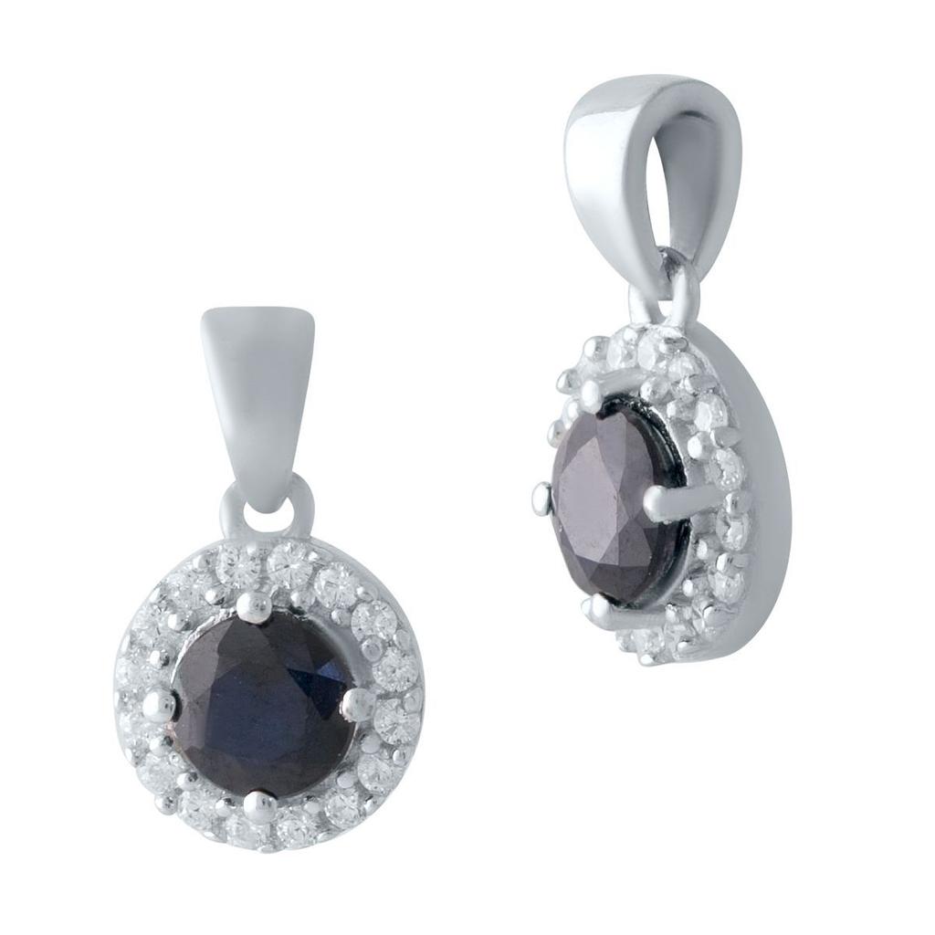 Silver Pendant with Sapphire 0.854ct (2021841)