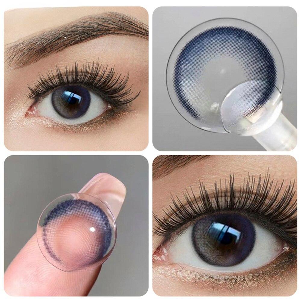 Цветные линзы для коррекции близорукости MillCreek Natural Eye Контактные линзы для макияжа глаз 2 шт./пара