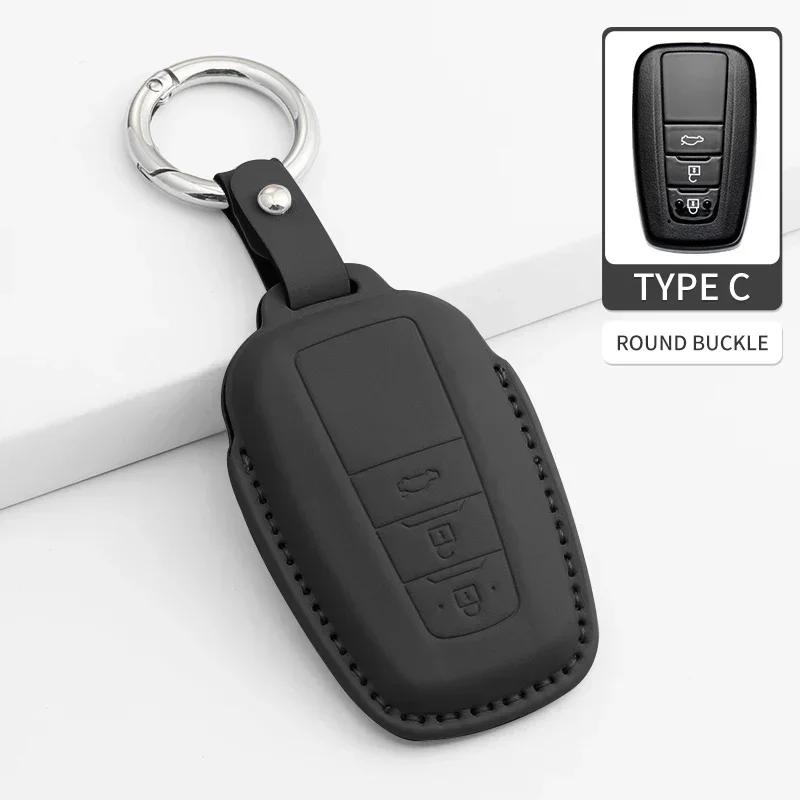 Чехол для корпуса автомобильного ключа для Toyota Land Cruiser 200 Prado Crown Yaris Cross CHR Fortuner Innova Camry Corolla Сумка для дистанционного ключа автомобиля