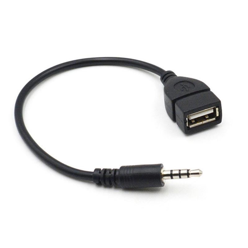3,5-мм штекер на USB-гнездо Аудиоадаптер для автомобильной магнитолы