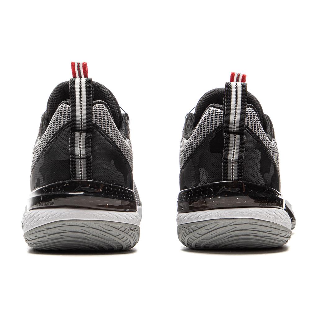 Li Ning Детские сетчатые модные спортивные простые универсальные удобные нескользящие дышащие кроссовки с низким верхом для баскетбола Детские кроссовки Серо-черные YKBV024-5