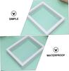 White Dried Flower Leaf Specimen Frame 5 Inch Double Glass Photo Display Desktop Decor