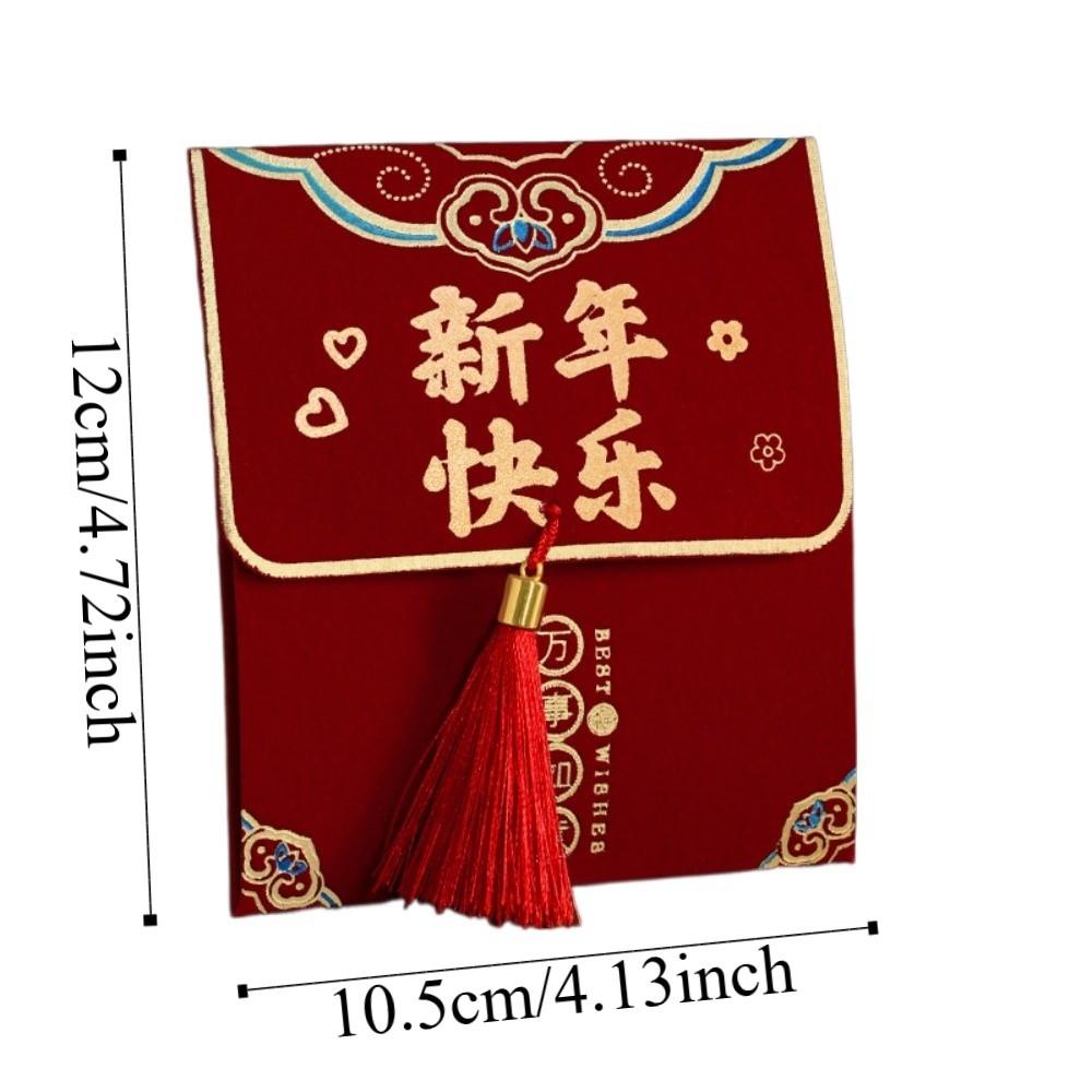 Polyester Spring Festival Red Envelope Traditional God of Wealth Red Pocket Wedding