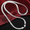 925 Sterling Silver 6mm Full Sideways Necklace 18/20/22/24 Inch Chain For Woman Men Fashion Wedding Engagement Jewelry