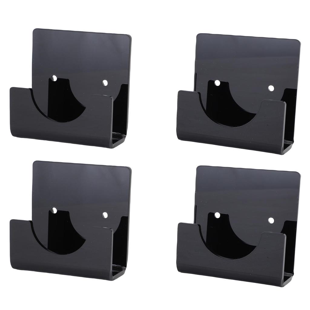 4pcs Clear Acrylic Shower Rod Holder Transparent Curtain Rod Retainer Adhesive Bathroom Tension Rod Support Holders