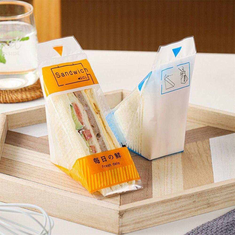 Thick Sandwich Packaging Paper Triangular Baking Bag High Quality Bread Sandwich Bags Food