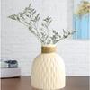 Plastic Vase-Simple, Elegant and Beautiful,Suitable for Family Living Room Office Flower Arrangement(White, Beige, Grey, Pink)
