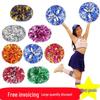 Handheld Cheerleading Pom-Poms with Flower Handles for Sports Meets and Dance Performances