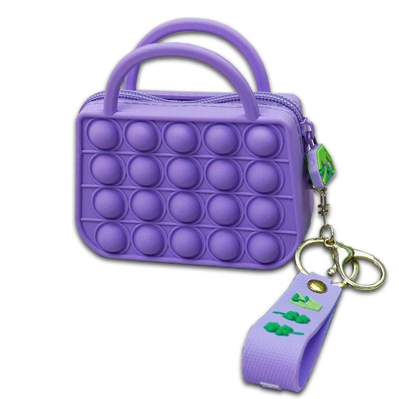 Яркая сумка-кошелек Pop It с мягким пузырчатым дизайном для снятия стресса и хранения