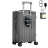 Suitcase with USB Port Supports a Comfortable Trip with Various Functions Cup Holder Hook Function Storage Capacity Lightweight Domestic Flights