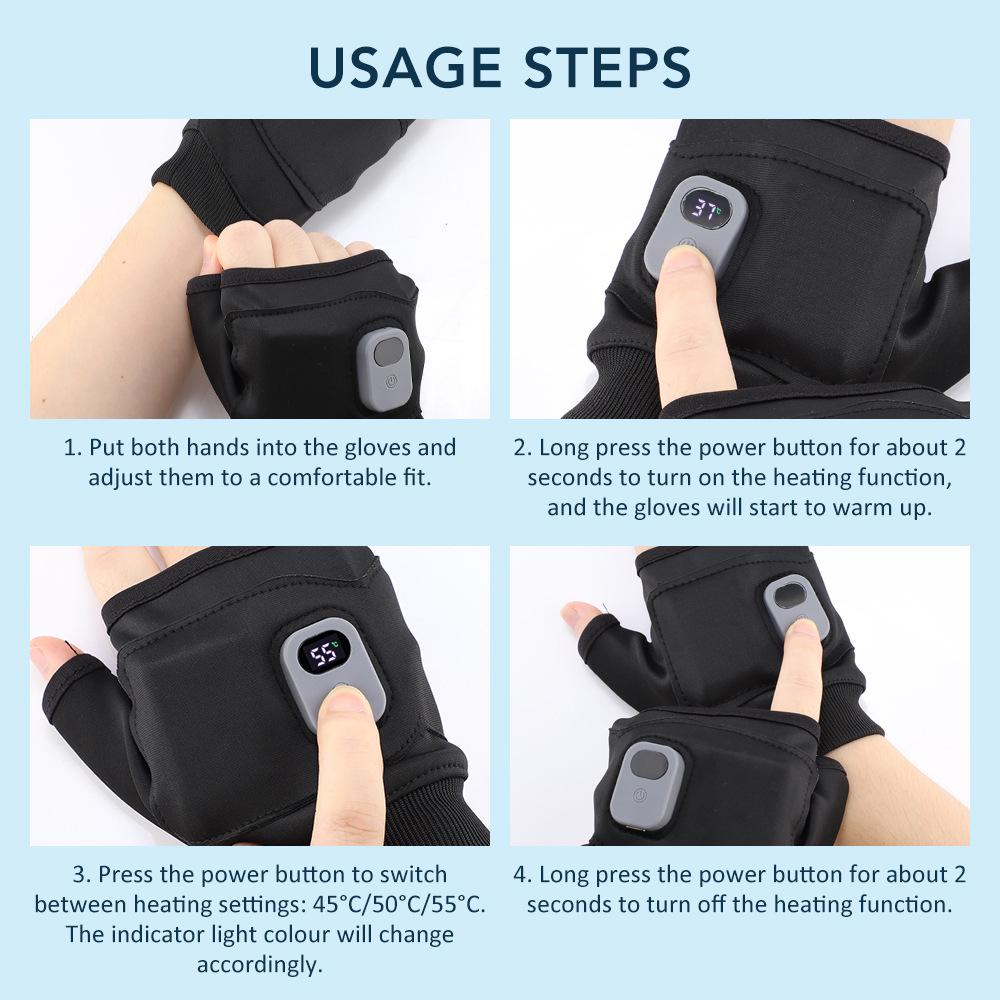 Умные USB-перчатки без пальцев для зимы