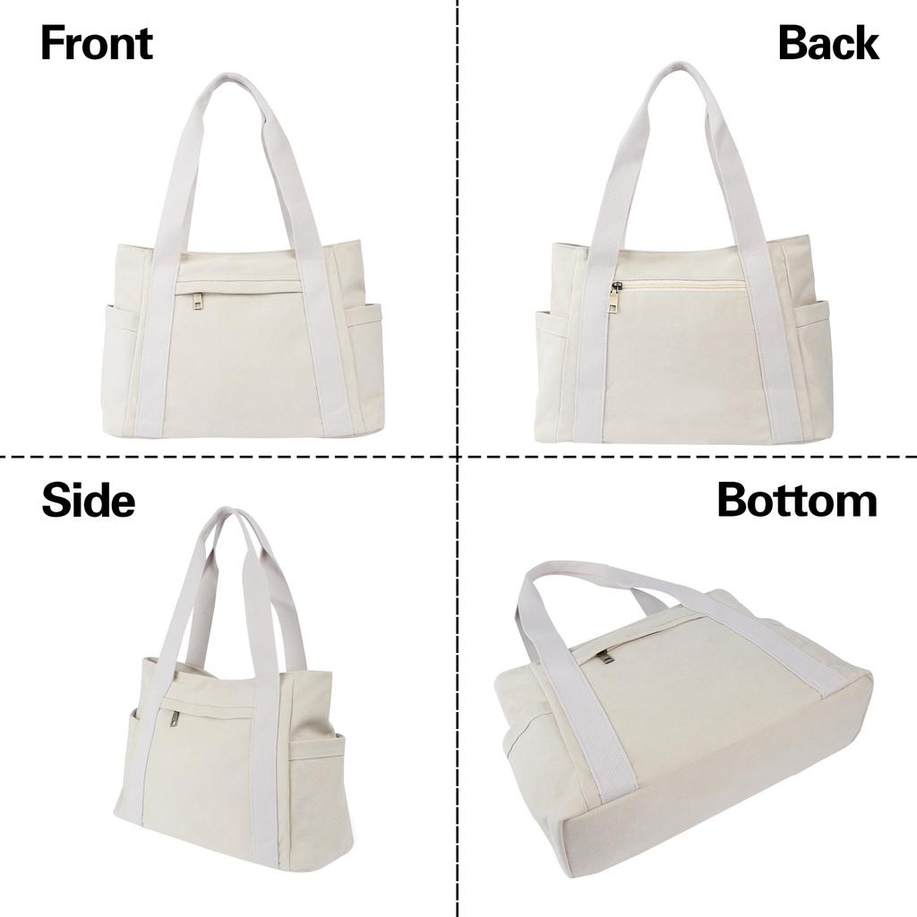 Простая холщовая женская сумка-тоут большой вместимости, повседневная сумка через плечо в стиле ретро для студентов колледжей