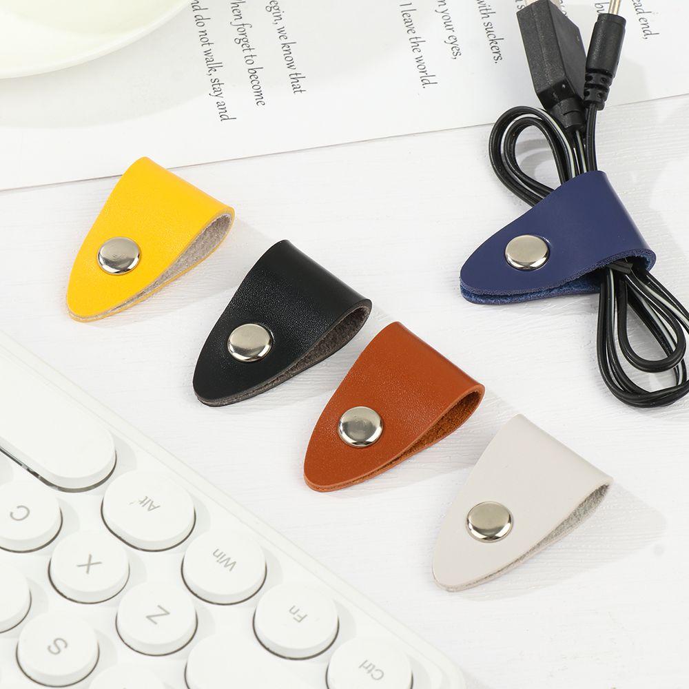 Ties Wrap Winder Data Line Cable Management Leather Cable Straps Cable Winder Cord Holder Organizer