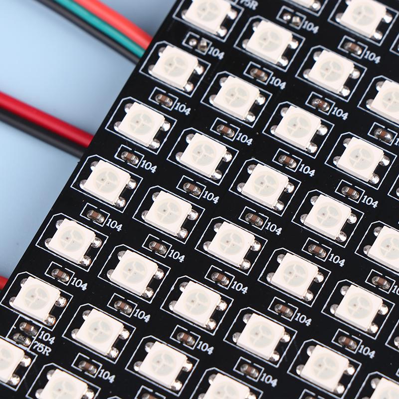1 шт. Ws2812 Led 5050 RGB 8X8 64-битный светодиодный матричный модуль, экран, светодиодная цифровая гибкая индивидуально адресуемая панель