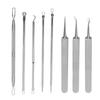 8 шт. набор инструментов для удаления прыщей, средство для удаления черных точек, нержавеющая сталь, принадлежности для ухода за кожей