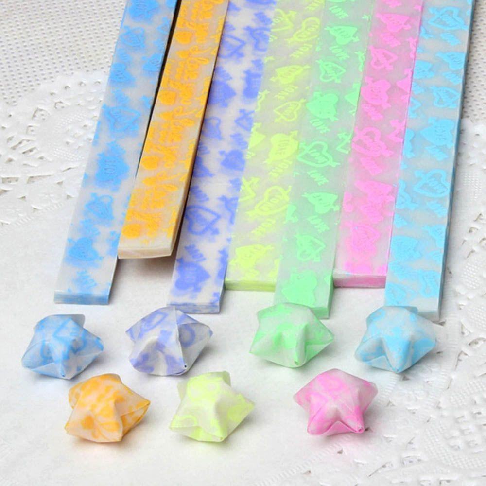 for Girl Glow In The Dark Lucky Star 210pcs Party Paper Strip DIY Luminous Star Paper Origami