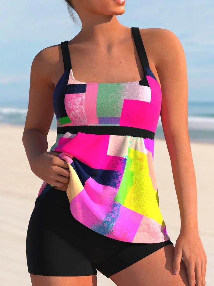 New Design Style Women's Two Piece Swimsuit Red Fantasy Purple Print Sexy Vacation Beach Halter Bikini Set S-6XL