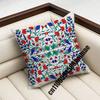 For Turkish Watercolor Painting Iznik Tile Floral Prints Throw Pillow Case Sham 45Cm Square Car Pillowcase Pad Cushion Cover