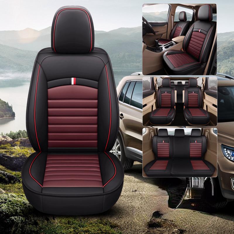 Универсальные роскошные чехлы для автомобильных сидений из искусственной кожи, аксессуары, авточехлы с шинами для автомобилей, автомобильный продукт