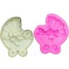 Silicone Mold Baby Car Carriage Bow Tie Fondant Mold Cake Decorating Tools Chocolate Gumpaste Mold