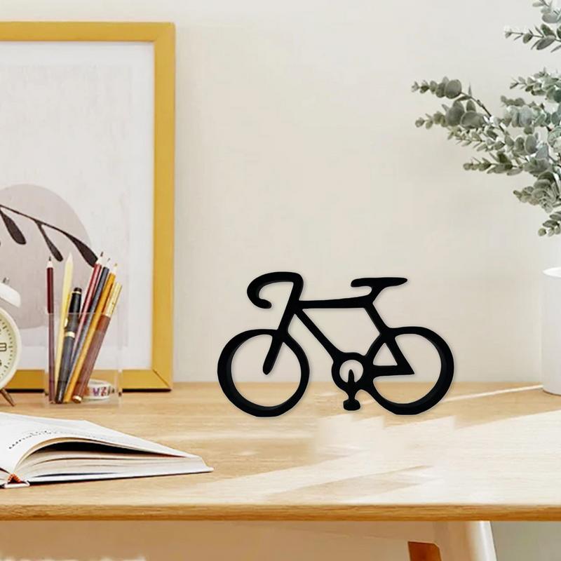 Велосипедная статуэтка Акриловая декоративная Минималистичная модель Винтажное украшение для дома Настольное украшение Стиль проволочного каркаса Велосипедное искусство Настенное