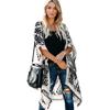 Women's Cardigan Seaside Holiday Cardigan Short Sleeve Printed Mid-length Smock Tops
