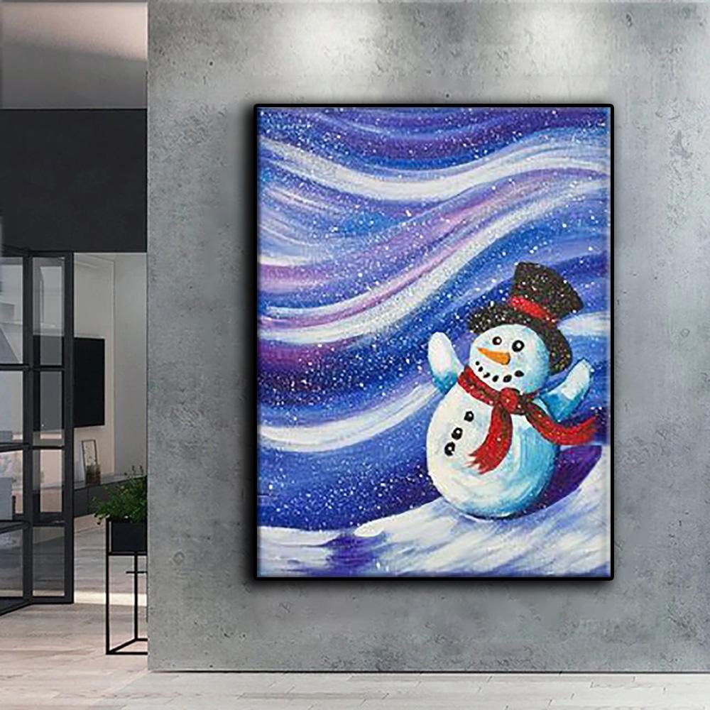 Популярная 5D Diy вышивка крестиком Рождественская елка Санта-Снеговик картина полная дрель набор для вышивки крестиком настенная наклейка домашний декор