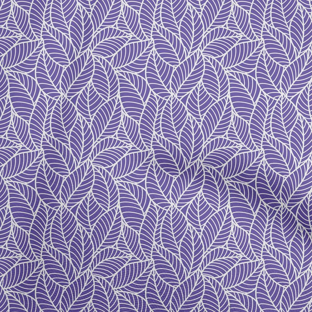 oneOone Cotton Poplin Blue Fabric Texture Leaf Sewing Craft Projects Fabric Prints By Yard 42 Inch
