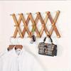 1 шт. деревянная настенная вешалка-гармошка, расширяемая вешалка для одежды, настенное крепление с колышками, расширяющаяся вешалка для шляп на стену