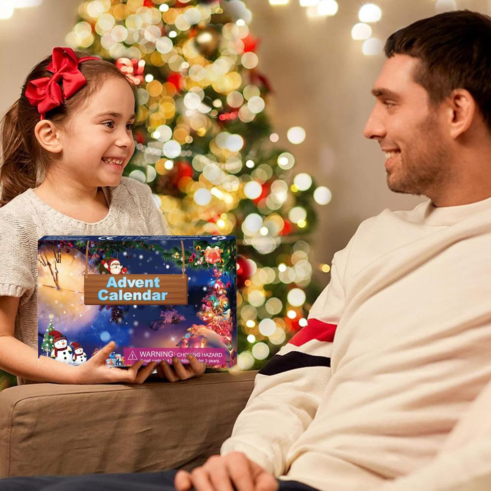 Mochi Squishies Рождественский календарь обратного отсчета с 24 шт. Разные милые игрушки-животные Подарки для мальчиков и девочек Подарок на рождественскую вечеринку