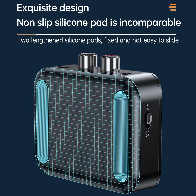 Wireless Bluetooth 5.3 Audio Adapter Receiver Transmitter 3.5MM AUX RCA TF/USB U-Disk Hifi Stereo Music With HD Mic LED Display