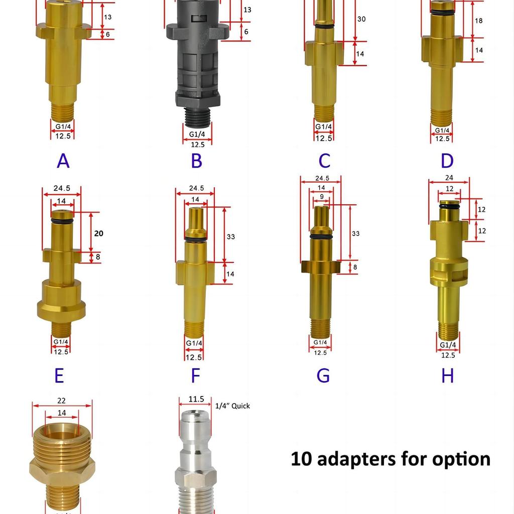 Pressure Washer Snow Foam Lance Foam Nozzle Foam Cannon Soap Gun for Ryobi Karcher Huter Makita High Pressure Cleaner