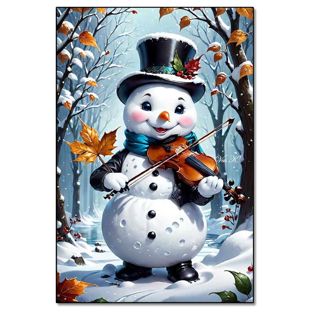 Алмазная живопись Снеговик Зимний снежный пейзаж Алмазная мозаика Вышивка Полная квадратная/круглая 2024 Новая серия Сделай сам для дома