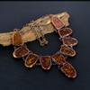 Baltic Amber Necklace Gemstone Jewelry, Copper Electroformed Adjustable Chain Necklace, Gift For Women Handmade Necklace