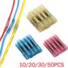 10/20/30/50pcs Assorted Heat Shrink Butt Connectors Fullly Insulated Solder Seal Wire Connector Waterproof Crimp Terminals Soldering Sleeve Kit