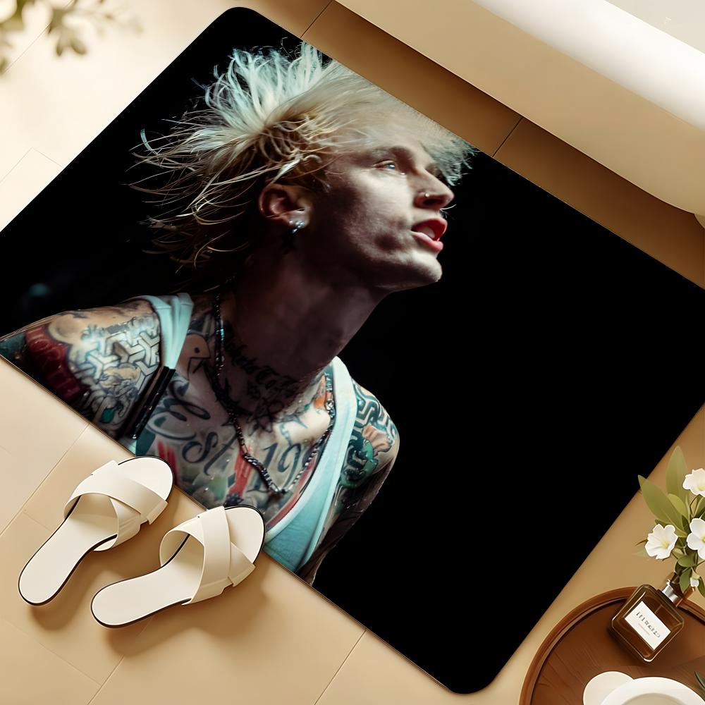 M-machine Gun Kelly Певец Коврик для пола Мягкий ковер из фланели Нескользящий впитывающий коврик Для ванной комнаты Спальни Домашний декор