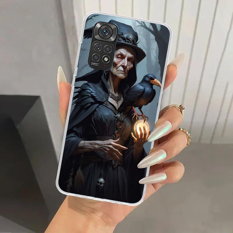 Чехол для телефона на Хэллоуин Лунная Ведьма Ужасы для Xiaomi Redmi Note 15 14 14S 13 12S 12 Pro 11S 11 Plus 11T 11E 10S Мягкий Чехол Принт Sh