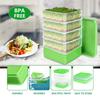 4 Tier Stackable Sprouter Kit Plastic Space Saving Multipurpose Square Micro Vegetable Planting Tray for Bean Microgreens