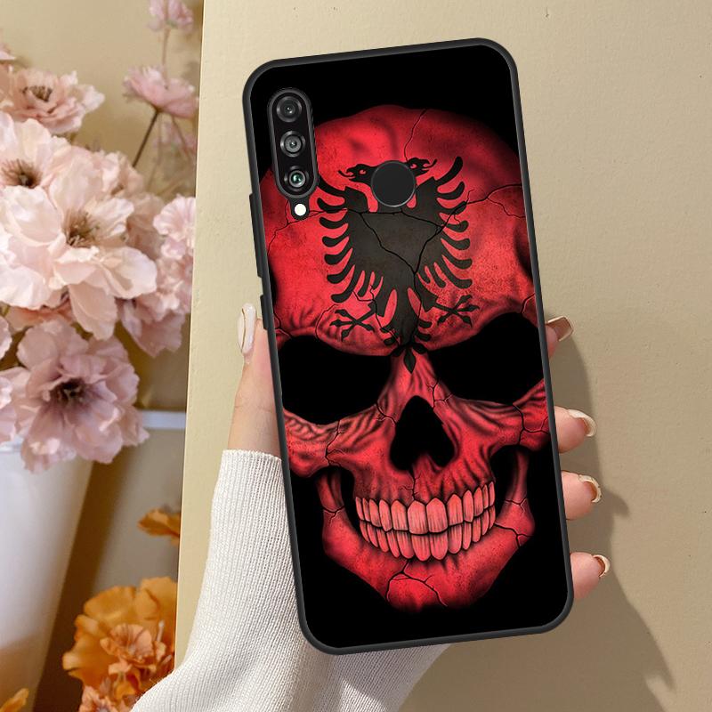 Albanian Flag Eagle For Huawei Nova 11 Pro 9 10 SE Y70 Y60 Y90 Y61 Y91 Y73 Y72 12s 12i 11i 8i P30 P40 Lite Case