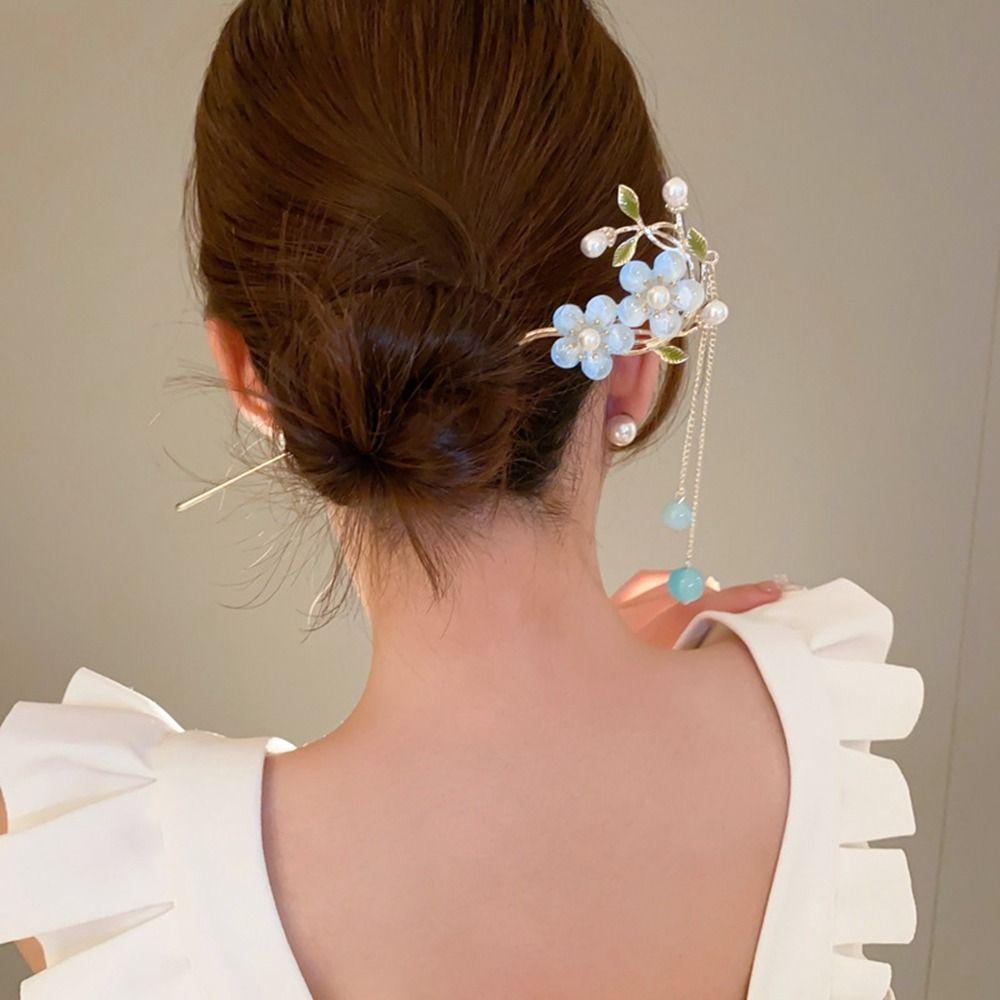 Tool Tassel Flower Metal Hairpin Chinese Style Headwear Ancient Style Hairpin Hanfu Hair Sticks