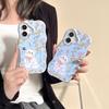 Матовый чехол с синим бантом для iPhone 13/14 и 16 Pro Max