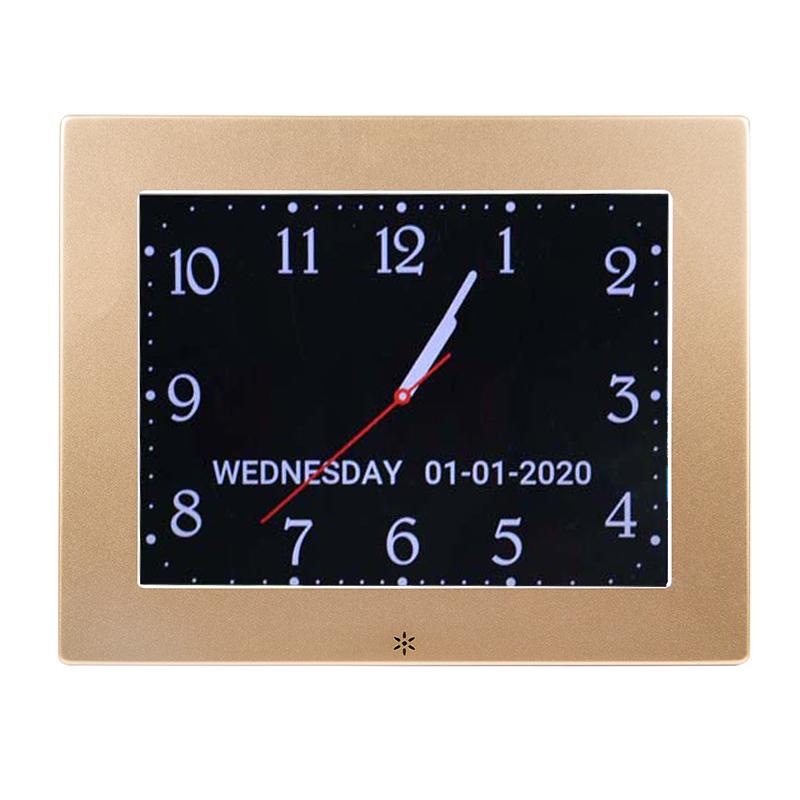 Dementia Clock with Digital Alarm Clock with Day Date and Time Calendar Clock Verbal Reminder Medicine Reminder Golden 10 Inches