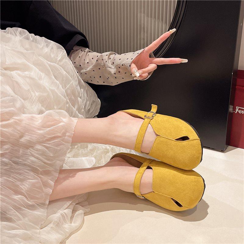 Inner Heightening Bag Head Half Slippers Women'S Summer Outer Wear French Retro Versatile Sandals One Pedal Lazy Shoes