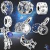 925 Original Charms Starry Sky Series Astronaut Star Charm Accessories For Jewelry Fit Original Diameter 3mm Bracelet Diyjewelry