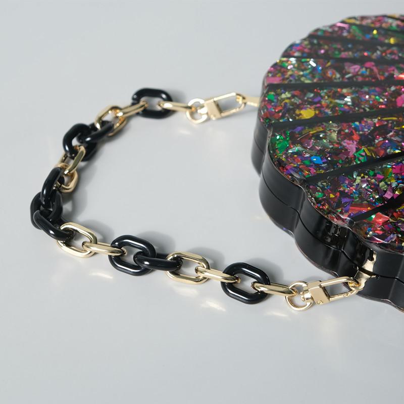 Новые модные сумки, модная женская сумка, красная акриловая сумка с блестками, роскошная свадебная вечерняя сумка, женский роскошный кошелек-клатч в форме ракушки