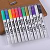 Набор из 12 цветных ручек для нейл-арта своими руками, быстросохнущие акриловые краски, маркеры для быстрых граффити-рисунков, двухсторонние ручки для ногтей