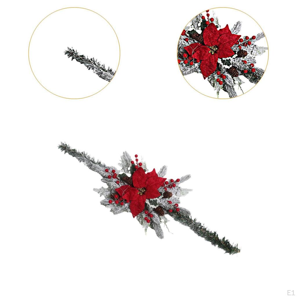 Искусственный венок для украшения рождественского почтового ящика, настенный орнамент и гирлянда