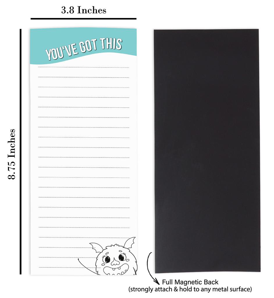 Inkdotpot Упаковка из 6 забавных магнитных списков для сухого стирания на холодильнике, протирание без пятен, быстрые заметки, доска для покупок и список продуктов на холодильник